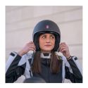 Casco Oj Foglia Matt Black/fucsia