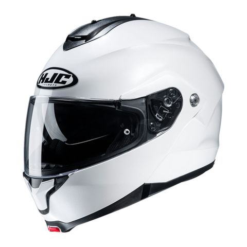 Casco Modulare Hjc C91n Solid Pearl White