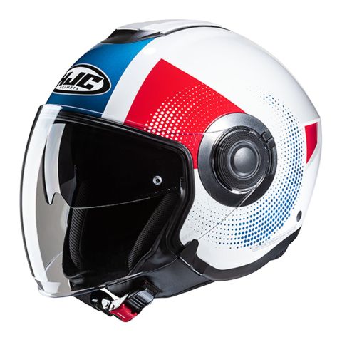 Casco Jet Hjc I40n Pyle White Blue Red