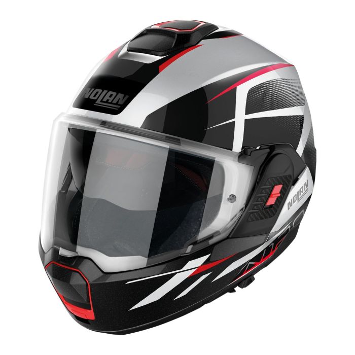 Casco Nolan N120-1 Nightlife N-com Metal White Red