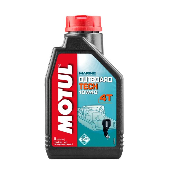 Motul Outboard Tech 4t 10w-40 Olio Motore Nautico 4t 1 Lt.