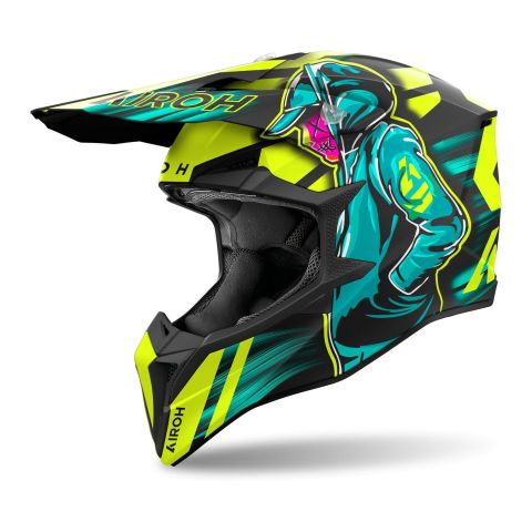 Casco Airoh Wraaap Cyber 06 Yellow Matt