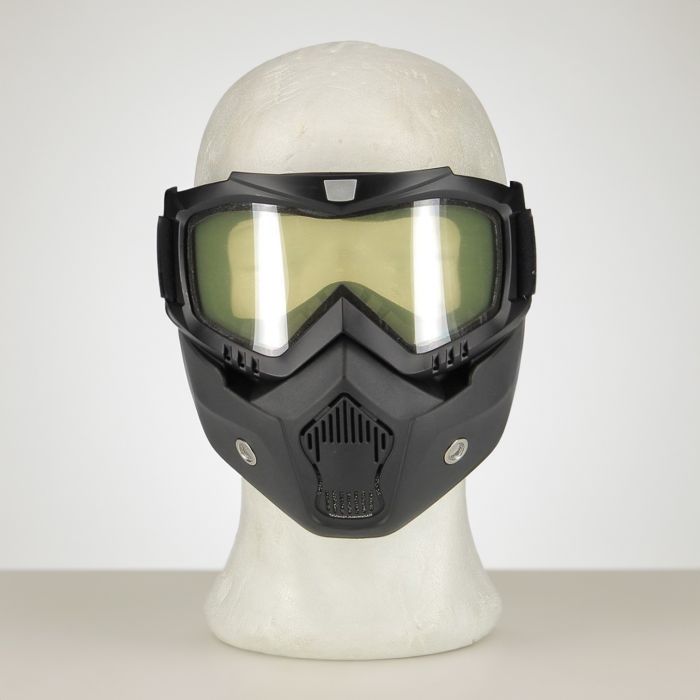 Combat goggle for open helmets transparent