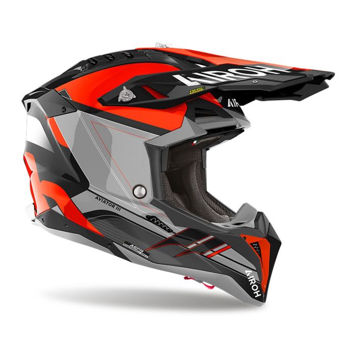 Casco Airoh Aviator 3 Saber 06 Orange Gloss