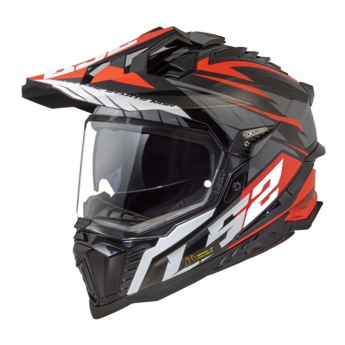 Casco Ls2 Mx701 Explorer Spire 06 Black / Titanium / R