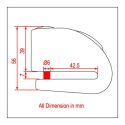 Bloccadisco Sonoro Kovix Kd6 Perno 6mm Nero