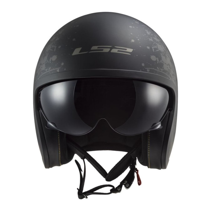 Casco Ls2 Of599 Spitfire Ii 06 Matt Black / Flag