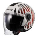 Casco Ls2 Of620 Classy Cool 06 White / Wineberry