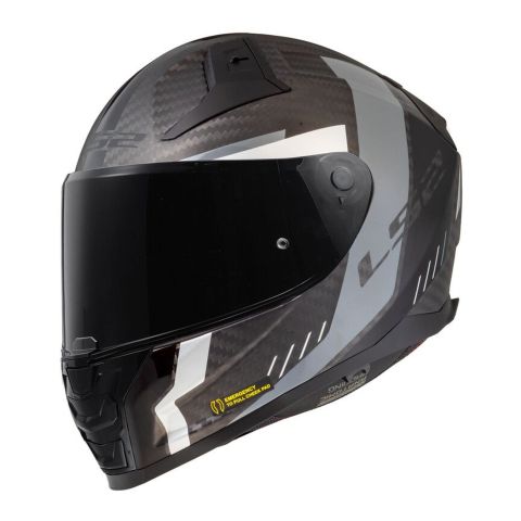 Casco Integrale Ls2 Vector II Carbon Grid 06 Matt Black / Grey