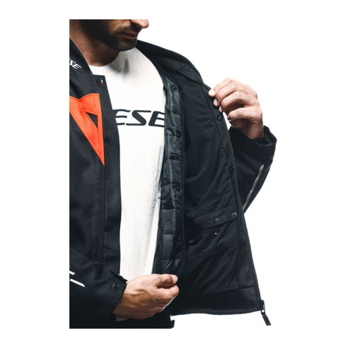 Giacca In Tessuto Dainese Avro 5 Black/red-fluo/white