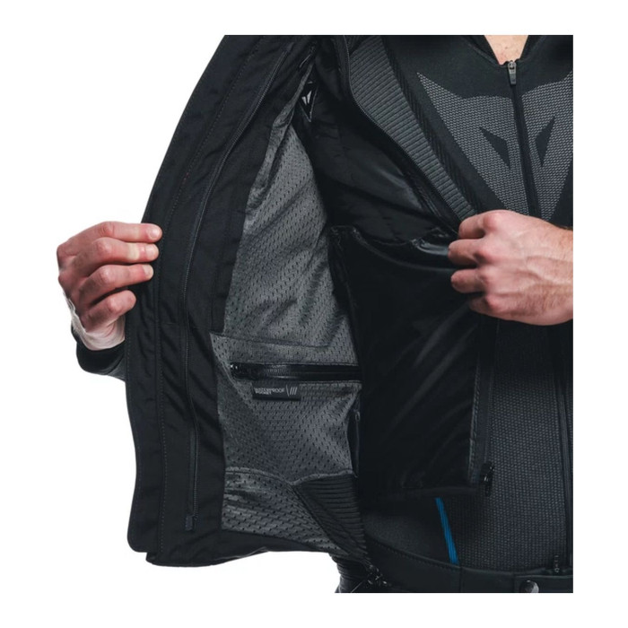 Giacca In Pelle Dainese Avro 5 Black/red-lava/white