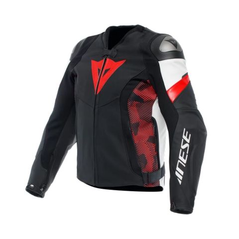 Giacca In Pelle Dainese Avro 5 Black/red-lava/white