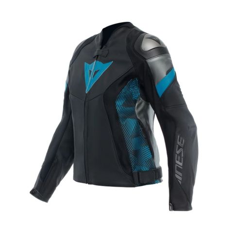 Giacca In Pelle Donna Dainese Avro 5 Wmn Black/teal/anthracit