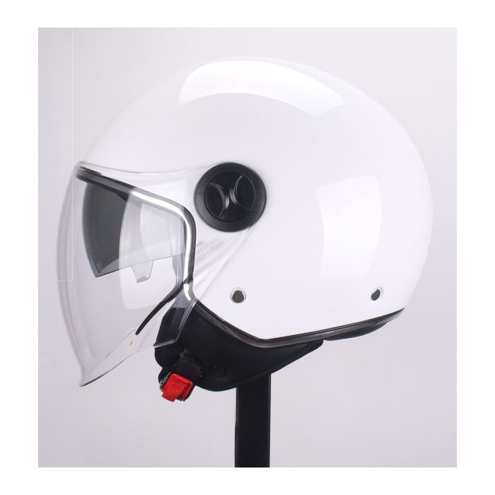 Casco Demi Jet Jfm 500 Con Sunvisor Bianco Perla