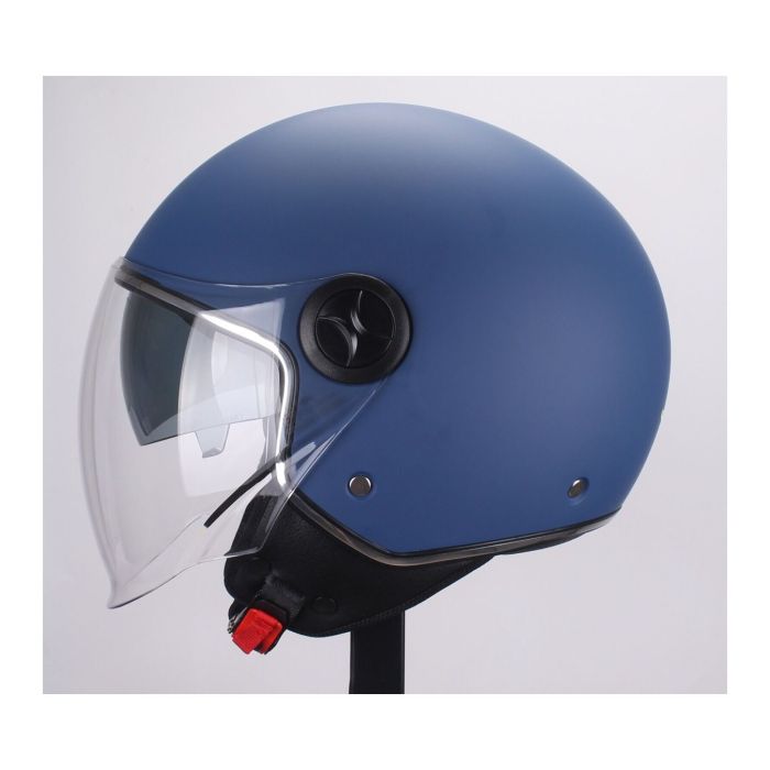 Casco Demi Jet Jfm 500 Con Sunvisor Blu Opaco