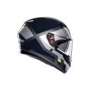 Casco Agv K3 E2206 Shade Grey/yellow Fluo