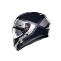 Casco Agv K3 E2206 Shade Grey/yellow Fluo