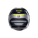 Casco Agv K3 E2206 Shade Grey/yellow Fluo