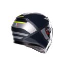 Casco Agv K3 E2206 Shade Grey/yellow Fluo