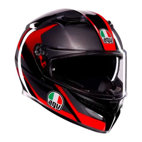 Casco Agv K3 E2206 Striga Black/grey/red