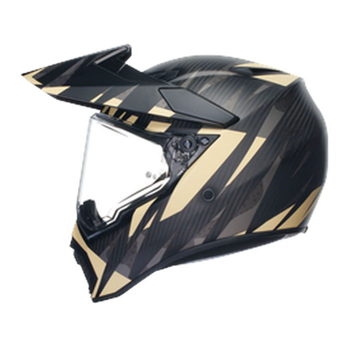Casco Agv Ax9 E2206 Steppa Matt Carbon/grey/san