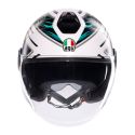 Casco Agv Eteres E2206 Ghepard Matt White/black/gre