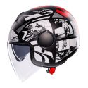 Casco Agv Eteres E2206 History Matt Black/white/red
