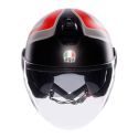 Casco Agv Eteres E2206 Scaglieri Matt Grey/red