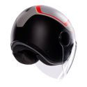 Casco Agv Eteres E2206 Scaglieri Matt Grey/red