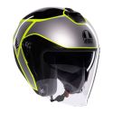 Casco Agv Irides E2206 Davao Black/grey/yellow Fl