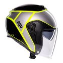 Casco Agv Irides E2206 Davao Black/grey/yellow Fl