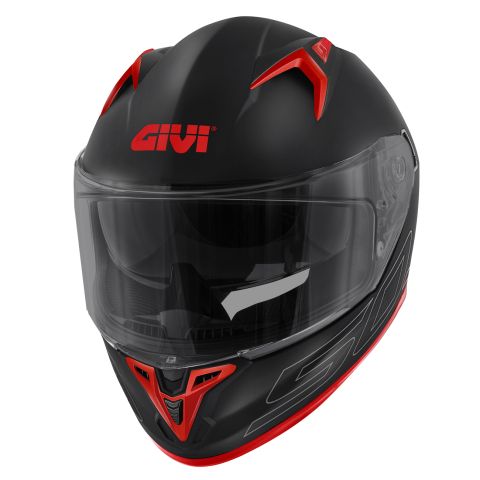 Casco Integrale Givi 509 Solid Nero/argento/rosso