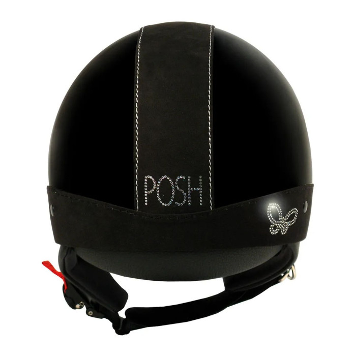 Casco New Max Posh Con Swarovski Nero Opaco Nero