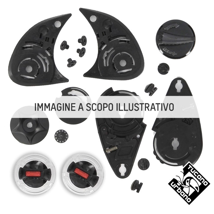 Tucano Urbano Kit 1 Cover + 1 Vite Lunga C1266 Per Casco El'