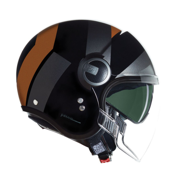 Casco Nolan N21 Visor 06 Tangente Nero Grigio Terra