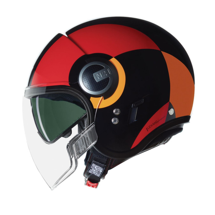 Casco Nolan N21 Visor 06 Bicromo Nero Rosso Arancione