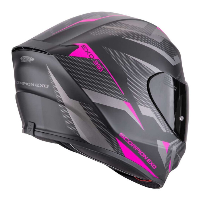 Casco Scorpion Exo-391 Aaxo Nero Opaco-rosa