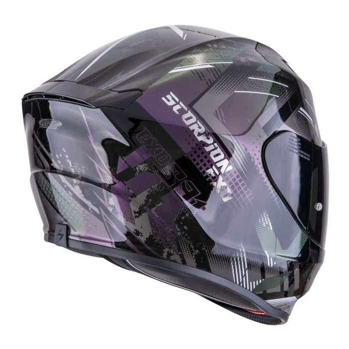 Casco Scorpion Exo-391 Clutter Nero-camaleon