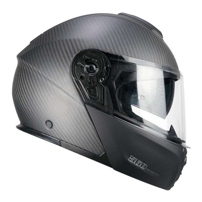Casco Modulare Carbonio Cgm 560c Mad Pro Carbon Nero Opaco