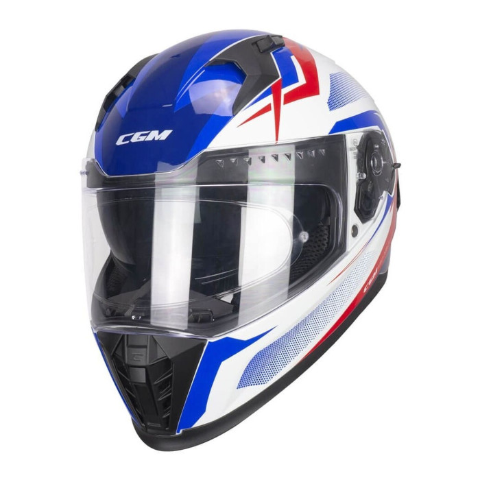 Casco Integrale Cgm 311g Blast Sport Bianco Blu