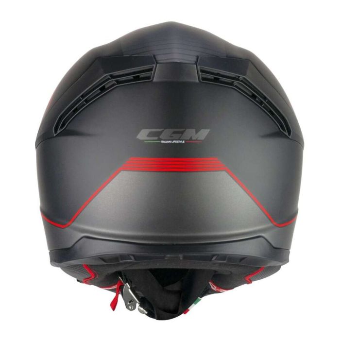 Casco Integrale Fibra Cgm 360g Kad Ride Nero Rosso Opaco