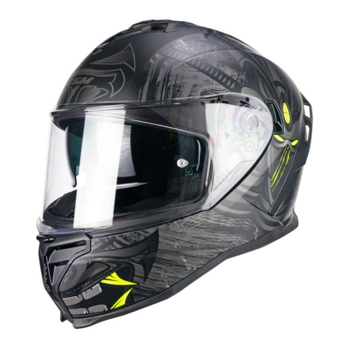 Casco Integrale Cgm 363s Shot Nippo Nero Giallo Fluo Opa