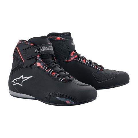 Scarpe Alpinestars Sektor Waterproof Shoe Black Dark Gray Red