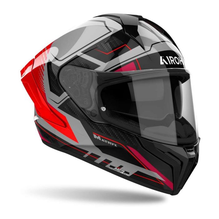 Casco Airoh Matryx Rocket Red Fluo Gloss