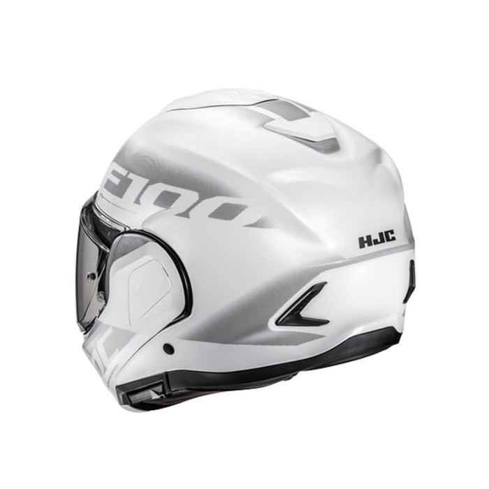 Casco Modulare Hjc F100 Hetal Mc10 Bianco Grigio