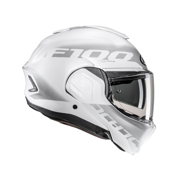 Casco Modulare Hjc F100 Hetal Mc10 Bianco Grigio