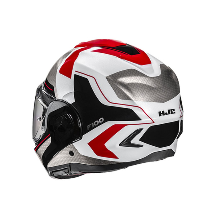 Casco Modulare Hjc F100 Bios Mc1 Rosso Bianco Gri