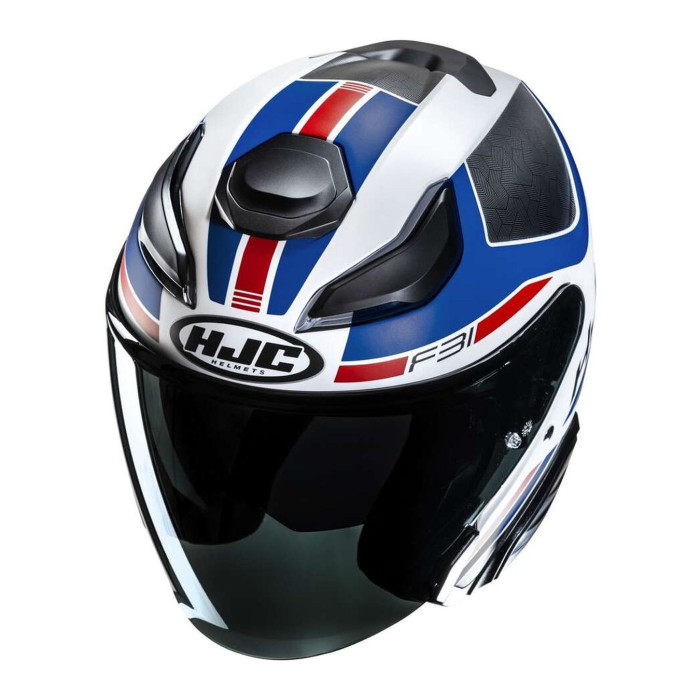 Casco Jet Hjc F31 Ceron Mc21sf Bianco Blu Ro