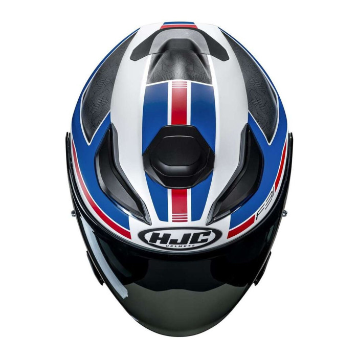 Casco Jet Hjc F31 Ceron Mc21sf Bianco Blu Ro