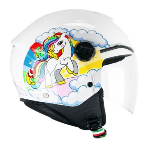 Casco Bambino Cgm 261d Mini Dreams Bianco Fucsia Celest